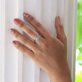 Blue Sapphire Silver Ring